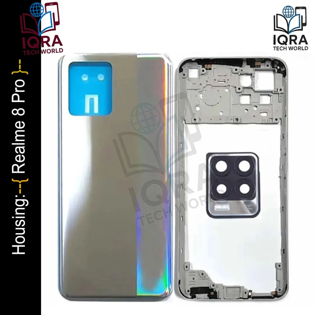 Realme 8 Pro (Backshell) Back Panel with Side Frame Housing(Silver) Back Panels & Housings Price in Bangladesh - Mobile.com.bd