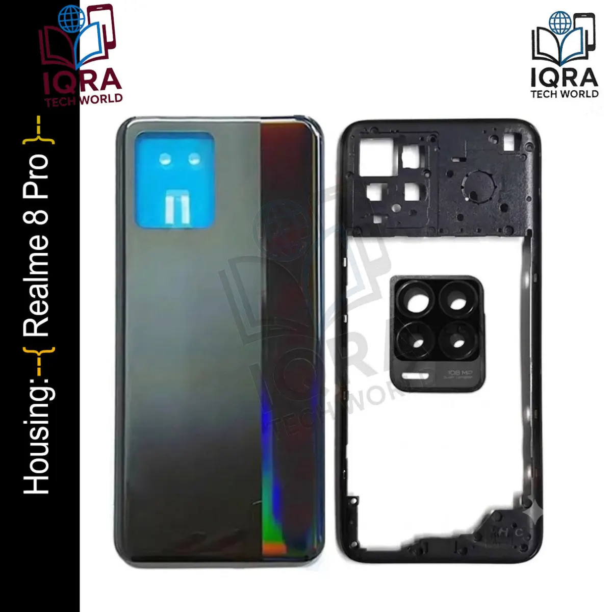 Realme 8 Pro (Backshell) Back Panel with Side Frame Housing(Black) Back Panels & Housings Price in Bangladesh - Mobile.com.bd
