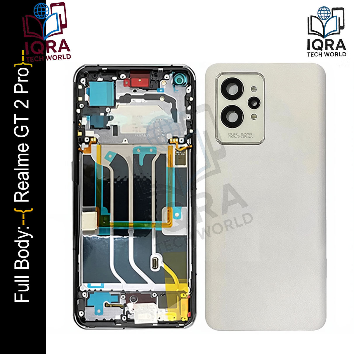 Realme GT 2 Pro Full Body Housing / Middle Frame Chassis with Back Panel(White) Replacement Parts Price in Bangladesh - Mobile.com.bd