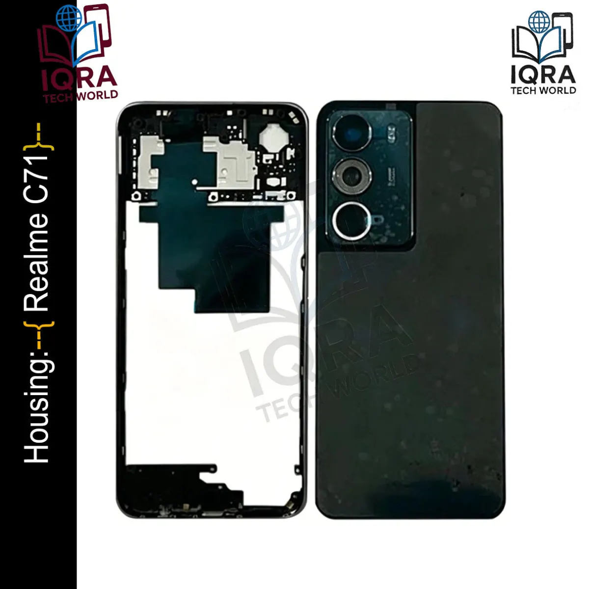 Realme C71 (Backshell) Back Panel with Side Frame Housing(Black) Back Panels & Housings Price in Bangladesh - Mobile.com.bd