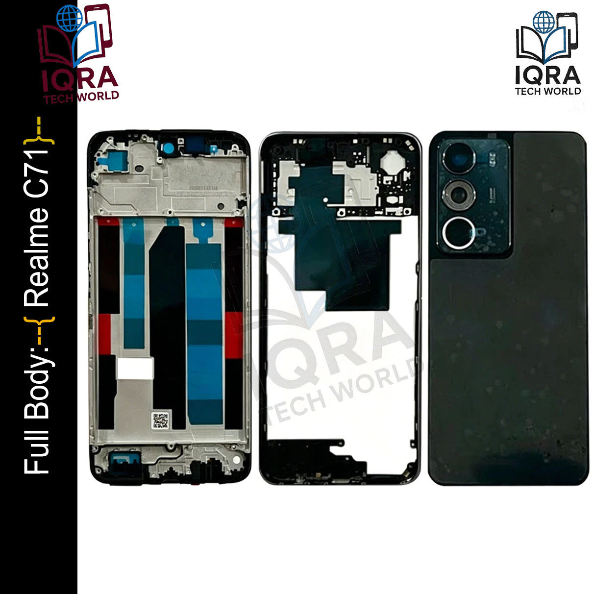 Realme C71 Full Body Housing / Middle Frame Chassis with Back Panel(black) Replacement Parts Price in Bangladesh - Mobile.com.bd