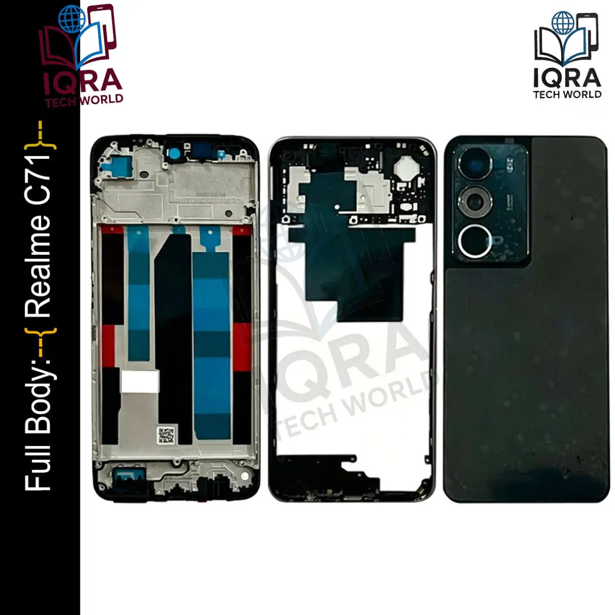 Realme C71 Full Body Housing / Middle Frame Chassis with Back Panel(black) Replacement Parts Price in Bangladesh - Mobile.com.bd