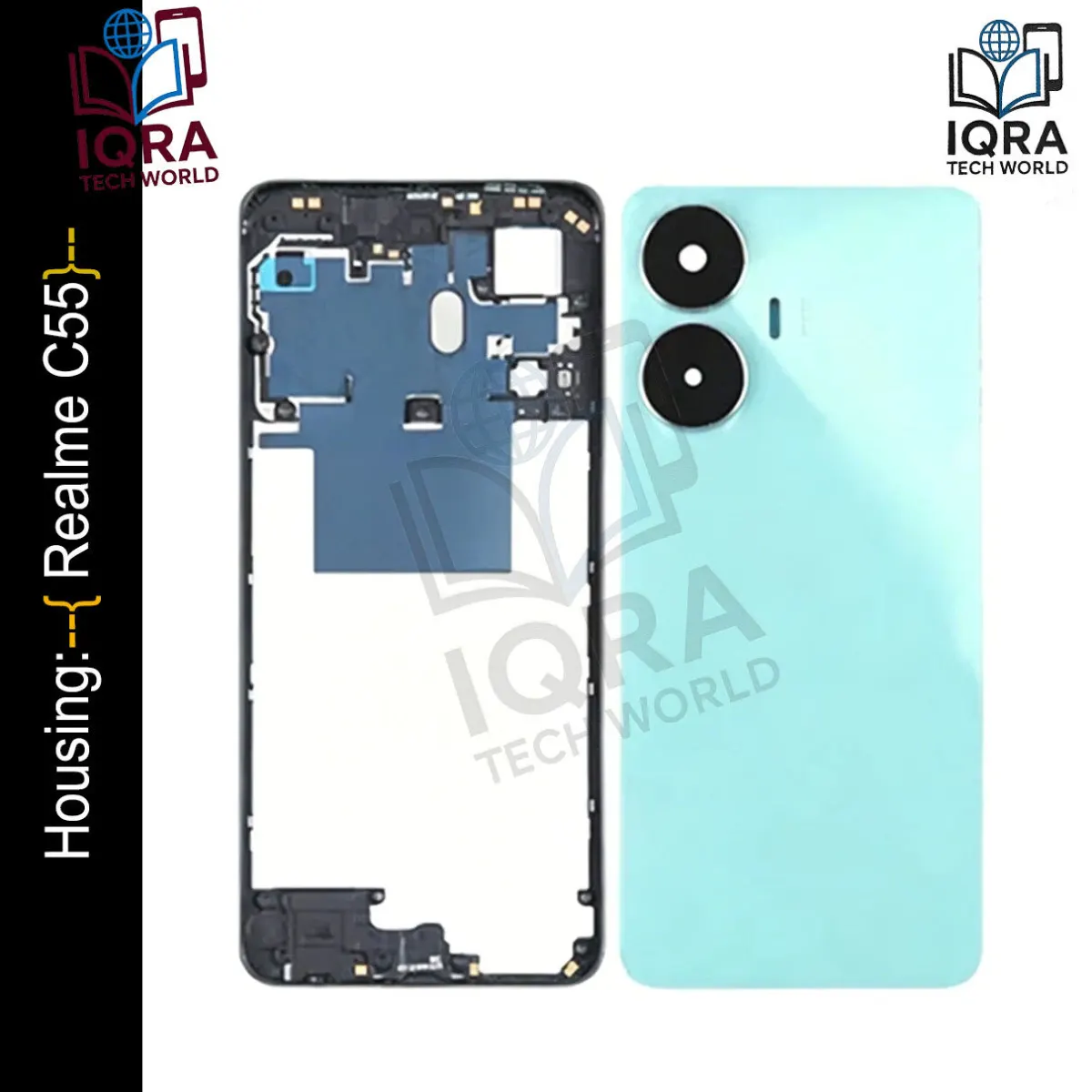 Realme C55 (Backshell) Back Panel with Side Frame Housing(Green) Back Panels & Housings Price in Bangladesh - Mobile.com.bd