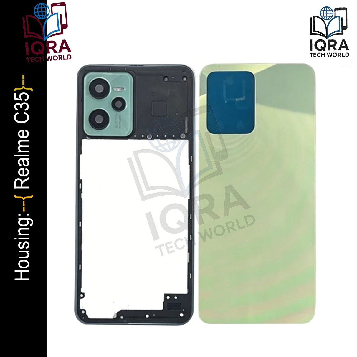 Realme C35 (Backshell) Back Panel with Side Frame Housing Replacement Parts Price in Bangladesh - Mobile.com.bd