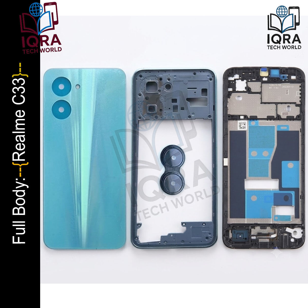Realme C33 Full Body Housing / Middle Frame Chassis with Back Panel(Blue) Replacement Parts Price in Bangladesh - Mobile.com.bd