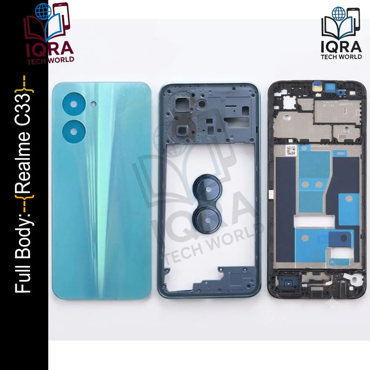 Realme C33 Full Body Housing / Middle Frame Chassis with Back Panel(Blue) Replacement Parts Price in Bangladesh - Mobile.com.bd
