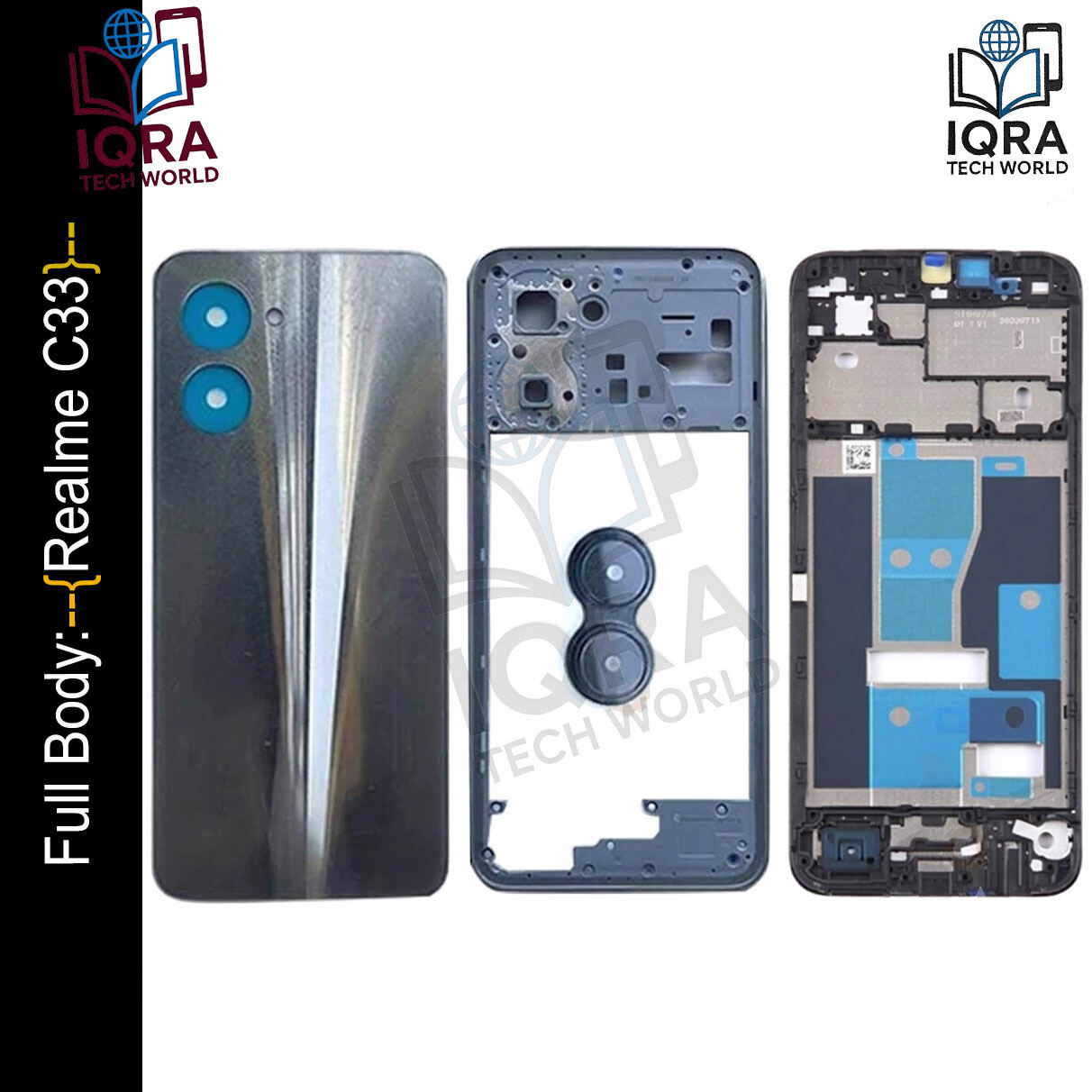 Realme C33 Full Body Housing / Middle Frame Chassis with Back Panel(Gold) Replacement Parts Price in Bangladesh - Mobile.com.bd