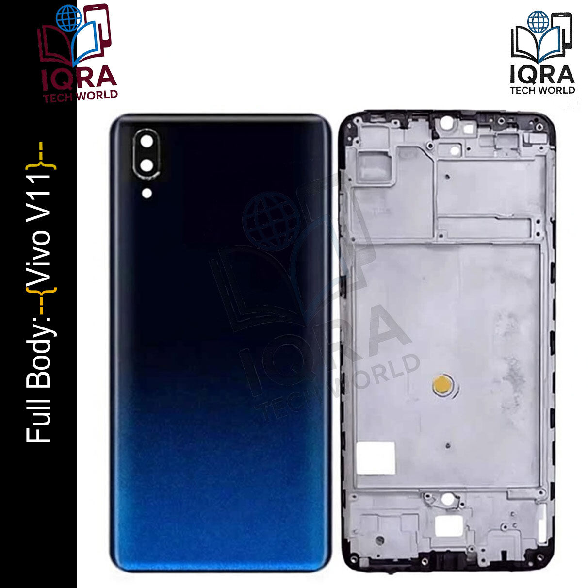 Vivo V11Full Body Housing / Middle Frame Chassis with Back Panel(Black) Replacement Parts Price in Bangladesh - Mobile.com.bd