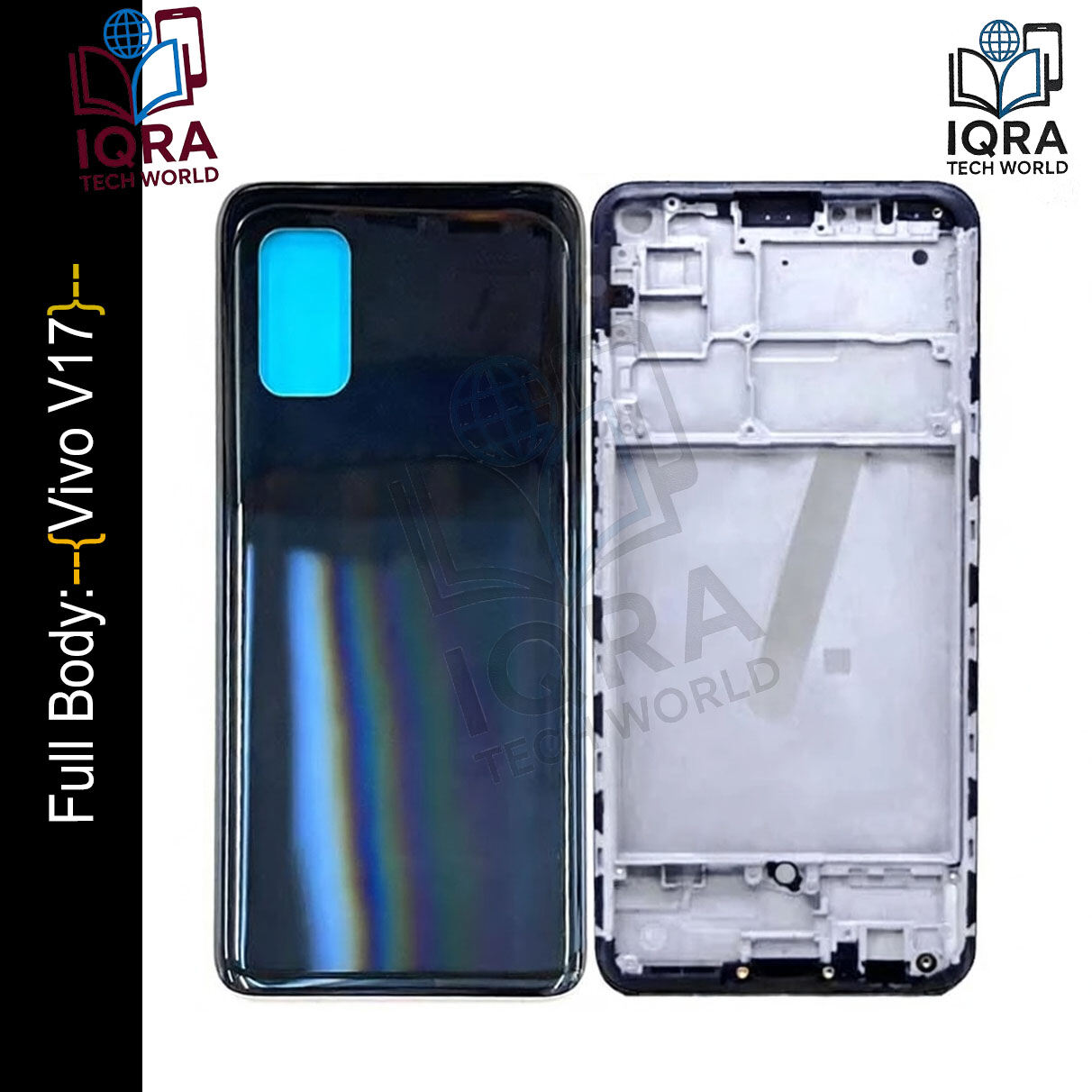 Vivo V17 Full Body Housing / Middle Frame Chassis with Back Panel(Black) Replacement Parts Price in Bangladesh - Mobile.com.bd