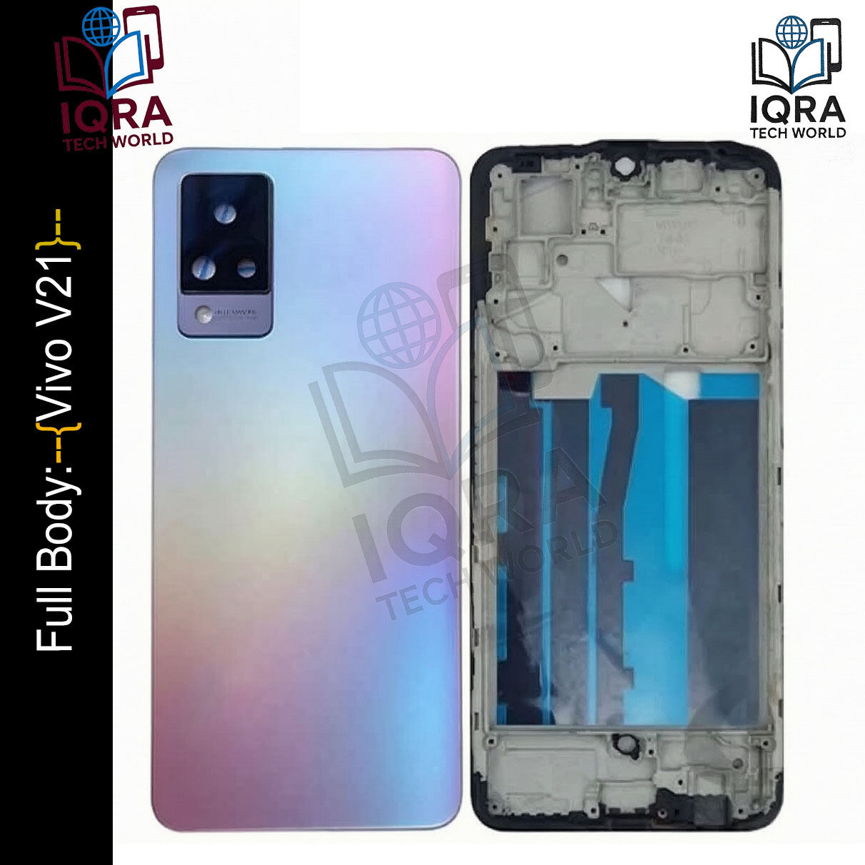 Vivo V21 Full Body Housing / Middle Frame Chassis with Back Panel(Purple) Replacement Parts Price in Bangladesh - Mobile.com.bd
