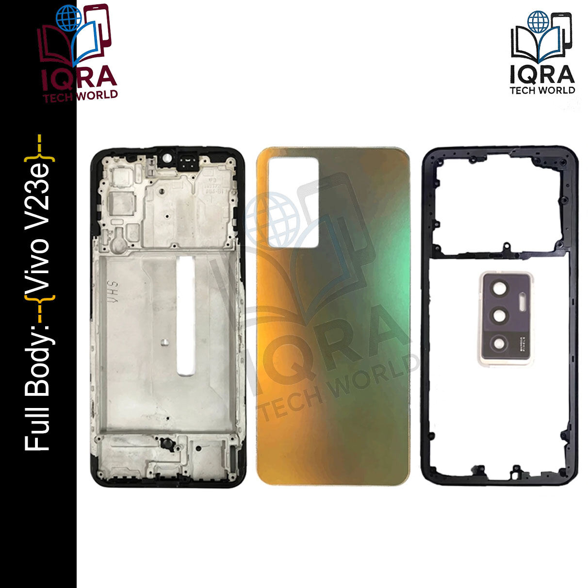 Vivo V23e Full Body Housing / Middle Frame Chassis with Back Panel(Gold) Replacement Parts Price in Bangladesh - Mobile.com.bd
