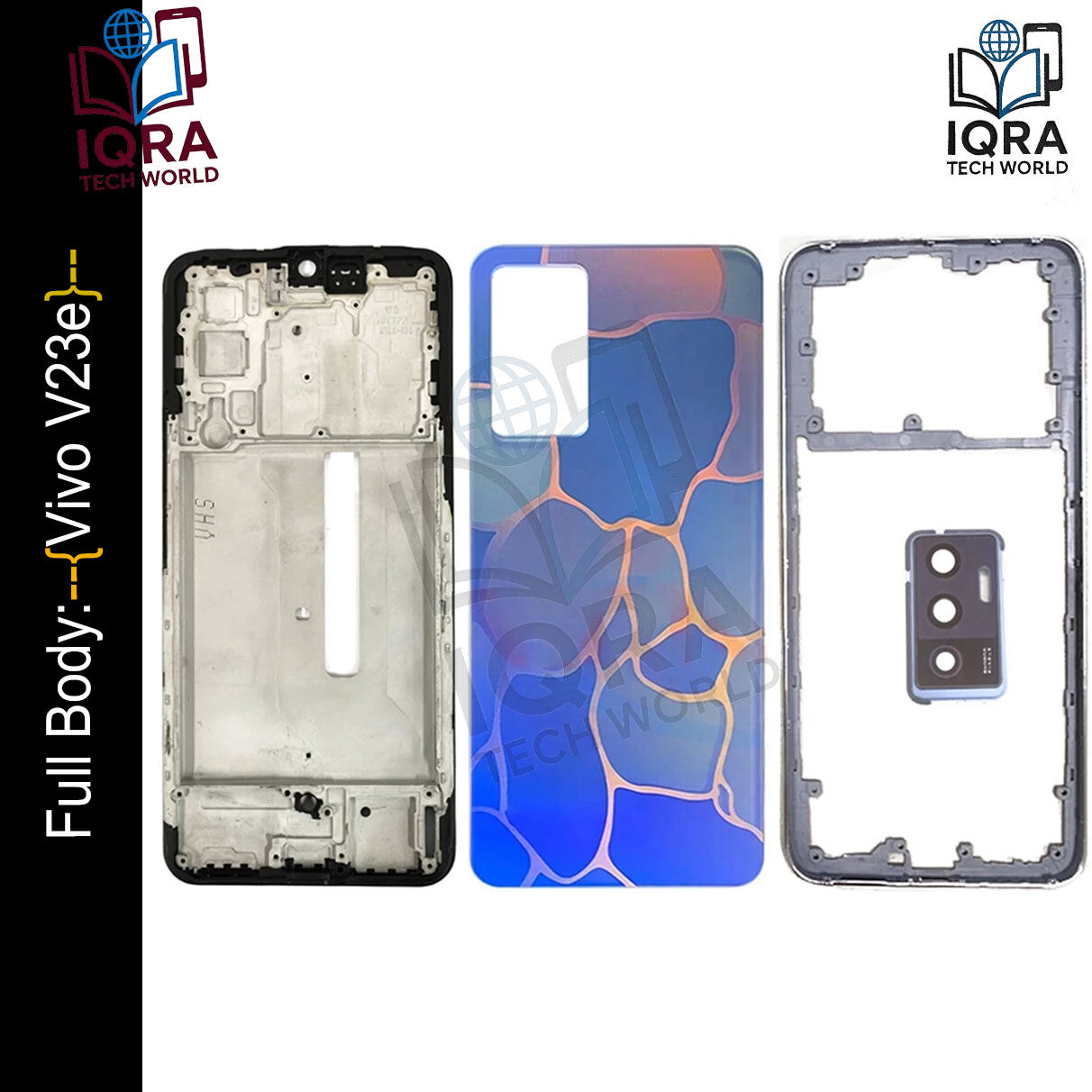 Vivo V23e Full Body Housing / Middle Frame Chassis with Back Panel(Purple) Replacement Parts Price in Bangladesh - Mobile.com.bd