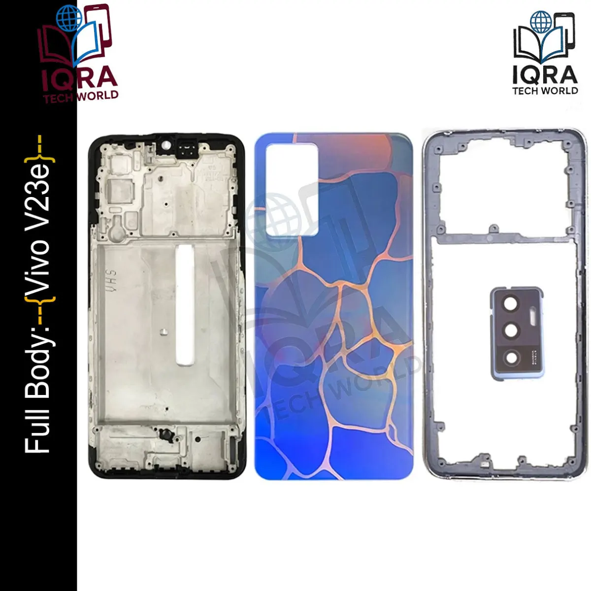 Vivo V23e Full Body Housing / Middle Frame Chassis with Back Panel(Purple) Replacement Parts Price in Bangladesh - Mobile.com.bd