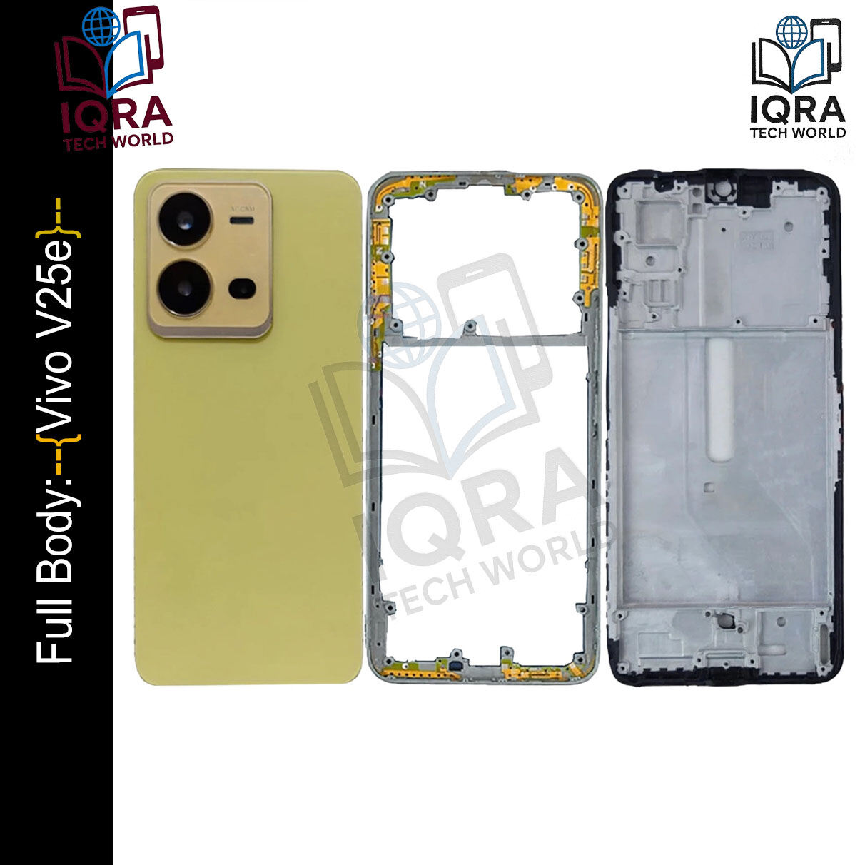 Vivo V25e Full Body Housing / Middle Frame Chassis with Back Panel(Gold) Replacement Parts Price in Bangladesh - Mobile.com.bd