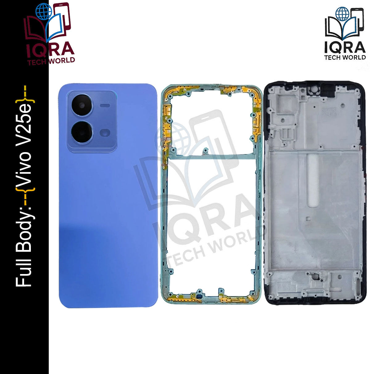 Vivo V25e Full Body Housing / Middle Frame Chassis with Back Panel(Blue) Replacement Parts Price in Bangladesh - Mobile.com.bd