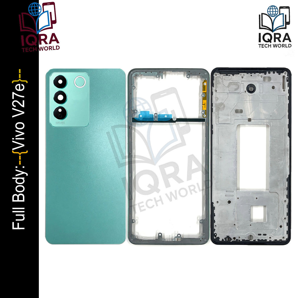 Vivo V27e Full Body Housing / Middle Frame Chassis with Back Panel(Green) Replacement Parts Price in Bangladesh - Mobile.com.bd