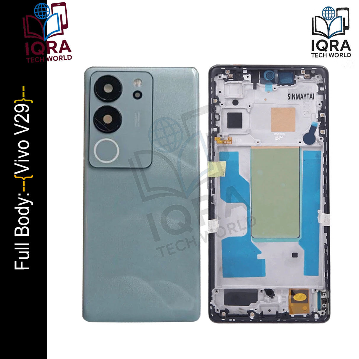 Vivo V29 Full Body Housing / Middle Frame Chassis with Back Panel(Blue) Replacement Parts Price in Bangladesh - Mobile.com.bd