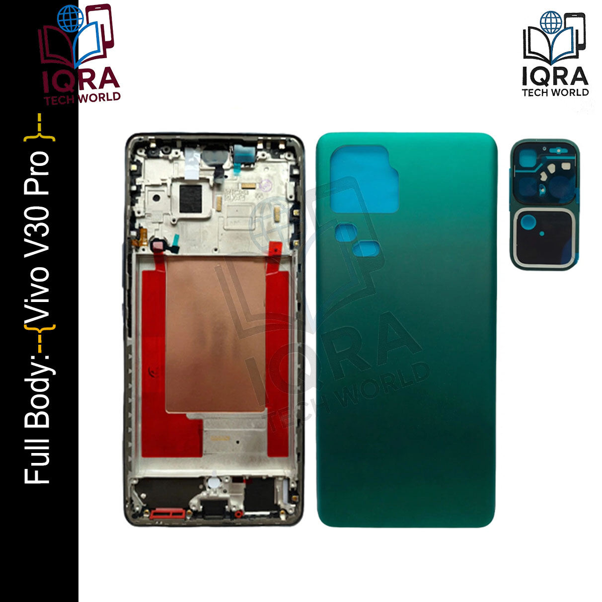 Vivo V30 Pro Full Body Housing / Middle Frame Chassis with Back Panel(Green) Replacement Parts Price in Bangladesh - Mobile.com.bd