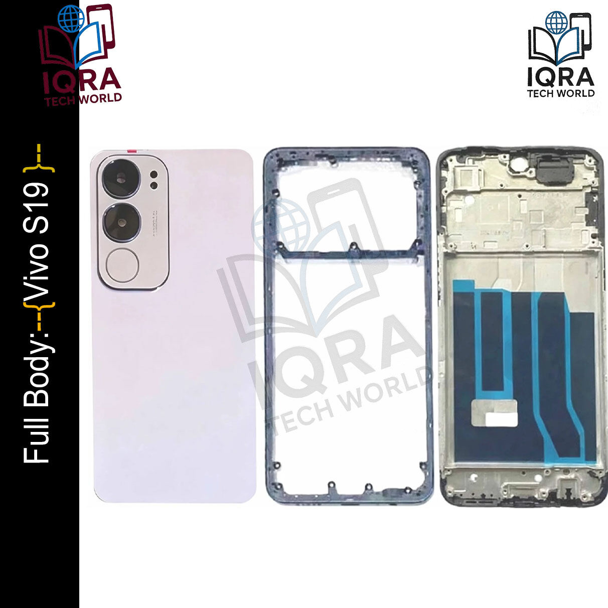 Vivo S19 Full Body Housing / Middle Frame Chassis with Back Panel(Silver) Replacement Parts Price in Bangladesh - Mobile.com.bd