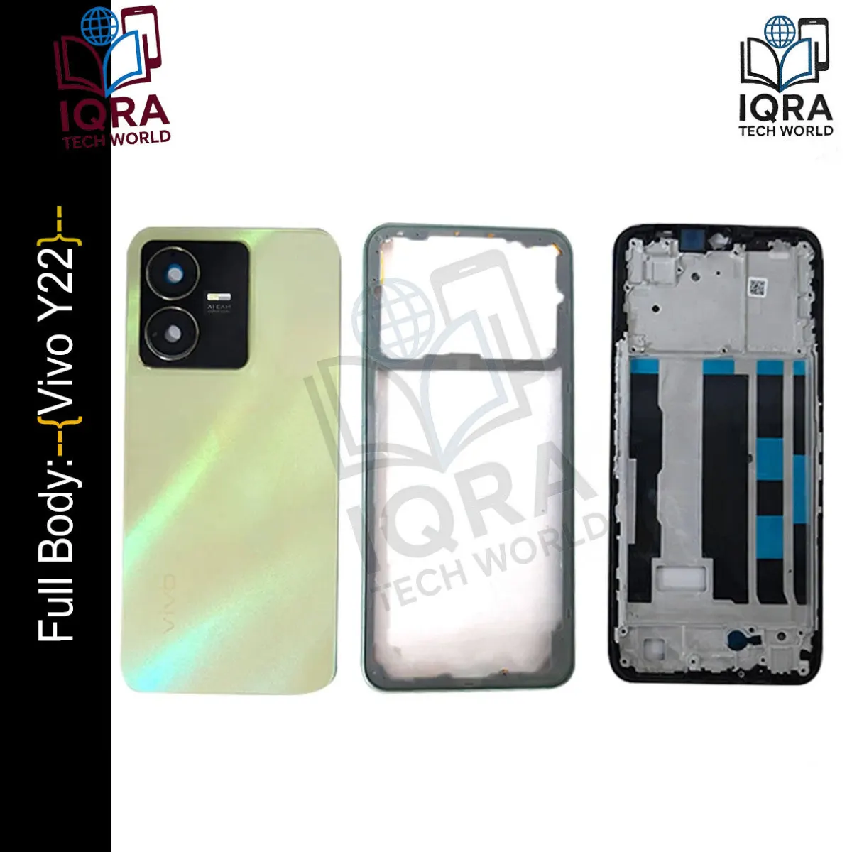Vivo Y22 Full Body Housing / Middle Frame Chassis with Back Panel(Gold) Replacement Parts Price in Bangladesh - Mobile.com.bd