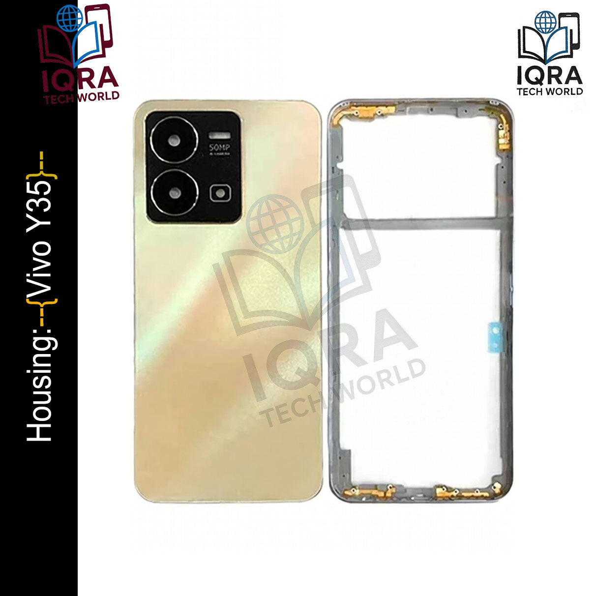 Realme Vivo Y35 (Backshell) Back Panel with Side Frame Housing Replacement Parts Price in Bangladesh - Mobile.com.bd