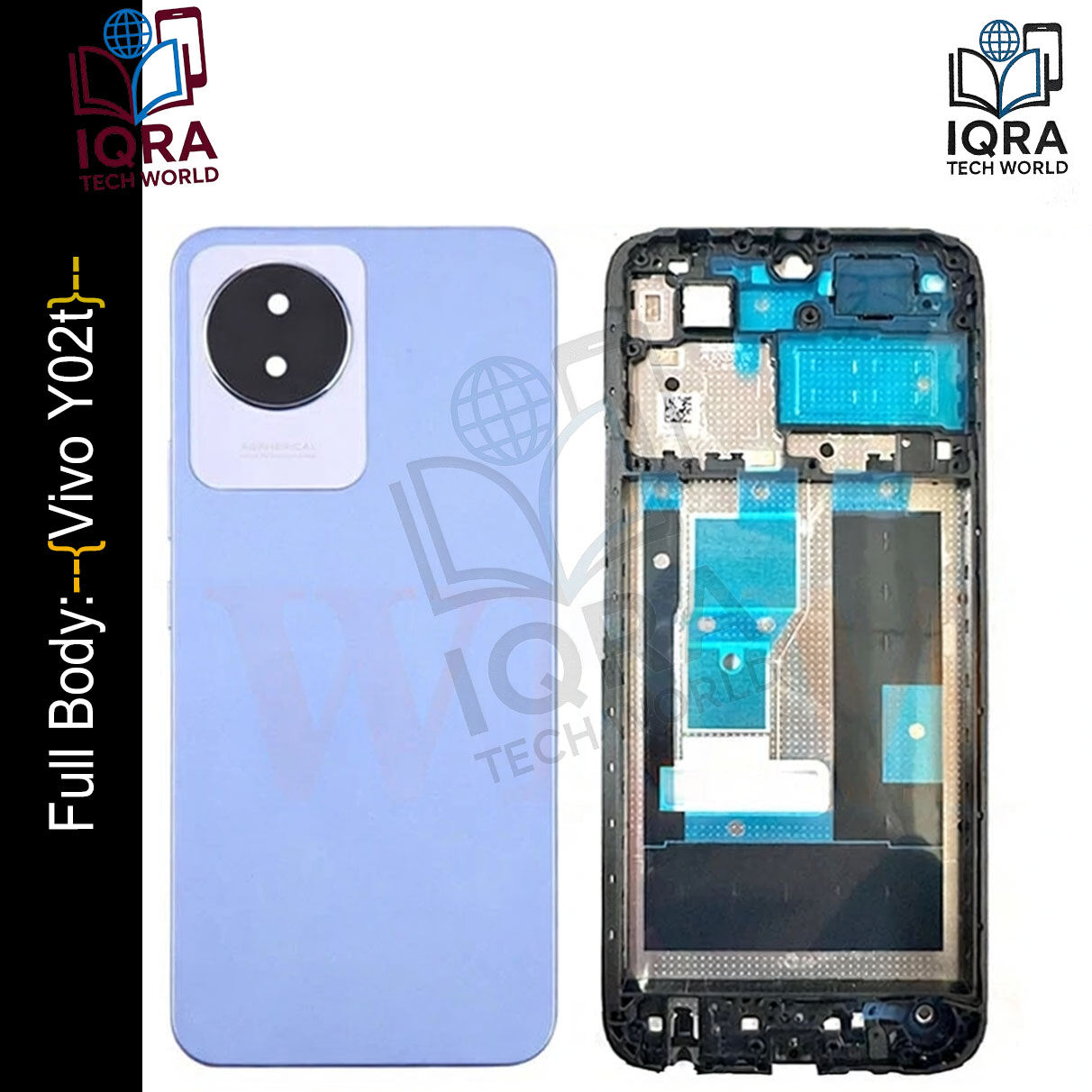 Vivo Y02t Full Body Housing / Middle Frame Chassis with Back Panel(Blue) Replacement Parts Price in Bangladesh - Mobile.com.bd