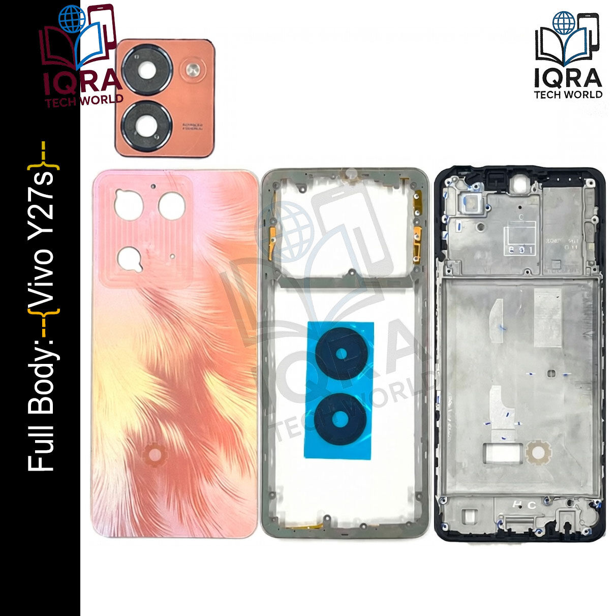 Vivo Y27s Full Body Housing / Middle Frame Chassis with Back Panel(Orange) Replacement Parts Price in Bangladesh - Mobile.com.bd