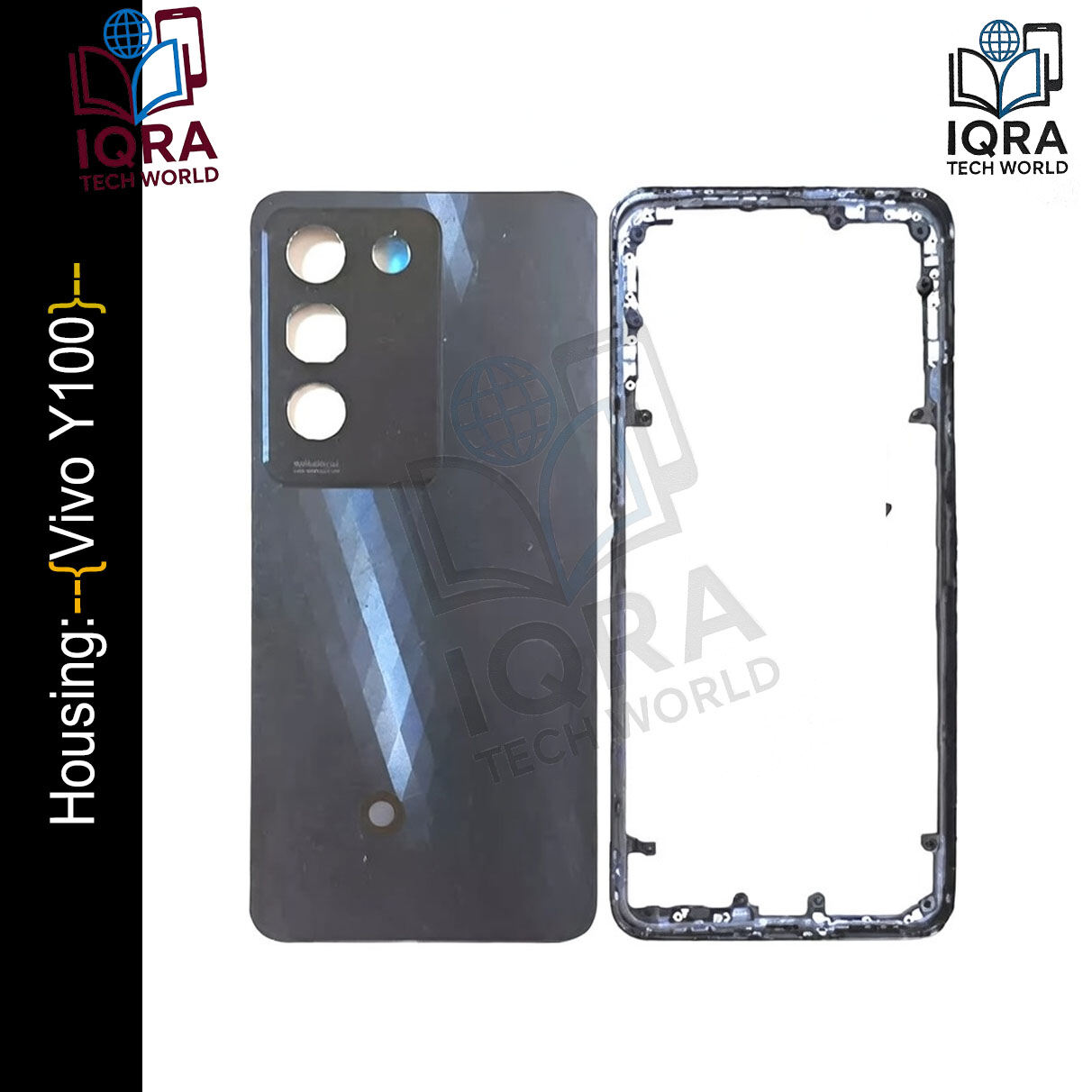 Vivo Y100 (Backshell) Back Panel with Side Frame Housing(Black) Replacement Parts Price in Bangladesh - Mobile.com.bd
