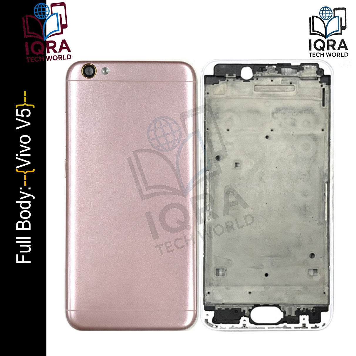 Vivo V5 Full Body Housing / Middle Frame Chassis with Back Panel(Pink) Replacement Parts Price in Bangladesh - Mobile.com.bd