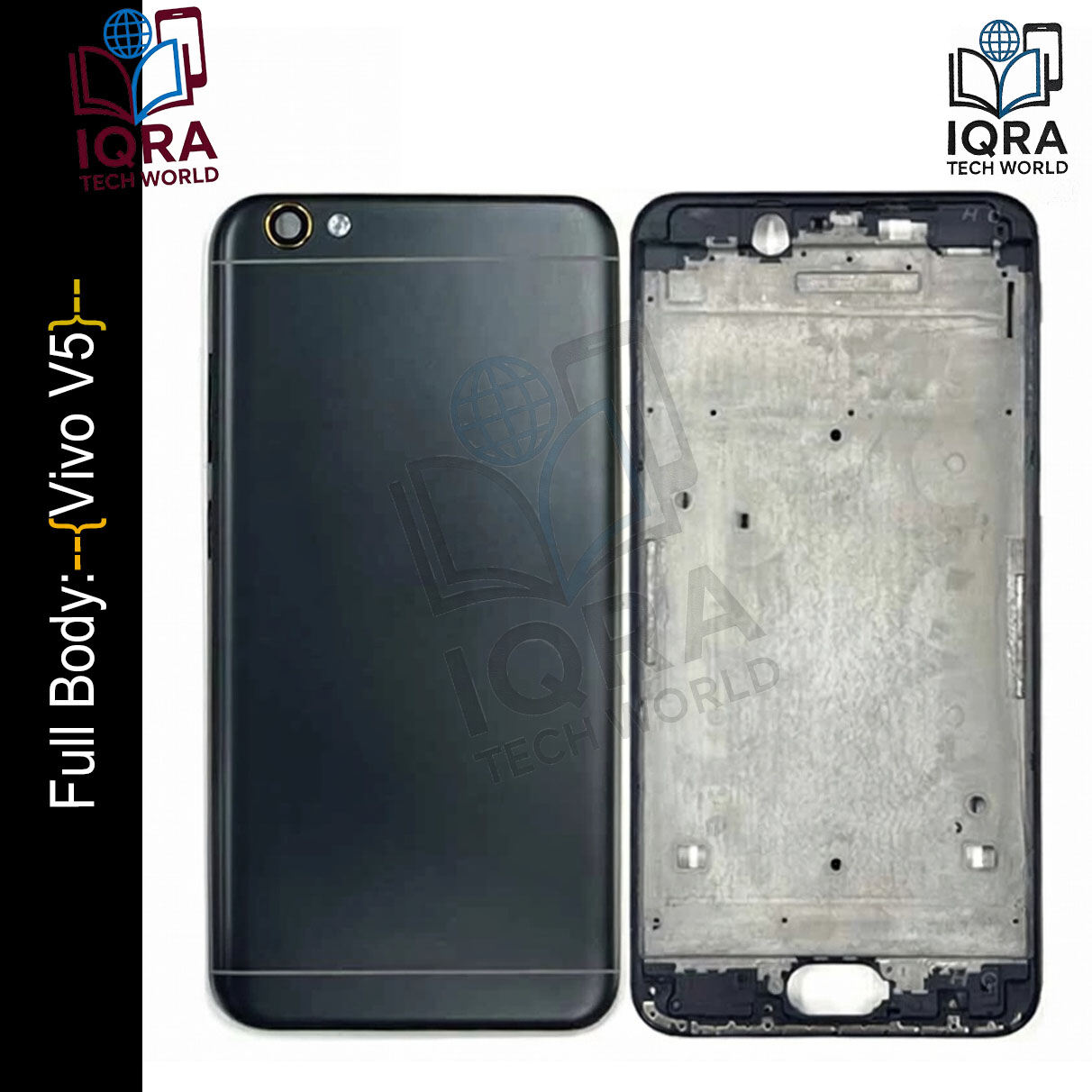 Vivo V5 Full Body Housing / Middle Frame Chassis with Back Panel(Black) Replacement Parts Price in Bangladesh - Mobile.com.bd