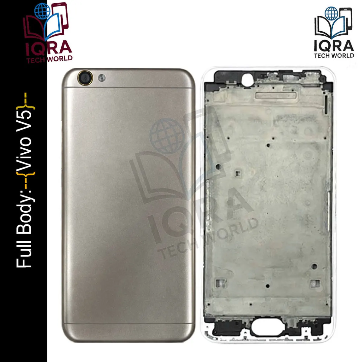 Vivo V5 Full Body Housing / Middle Frame Chassis with Back Panel(White) Replacement Parts Price in Bangladesh - Mobile.com.bd