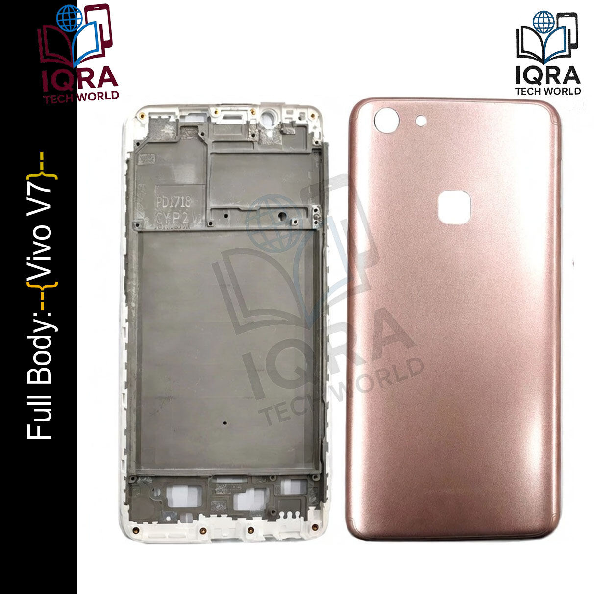 Vivo V7 Full Body Housing / Middle Frame Chassis with Back Panel(Pink) Replacement Parts Price in Bangladesh - Mobile.com.bd
