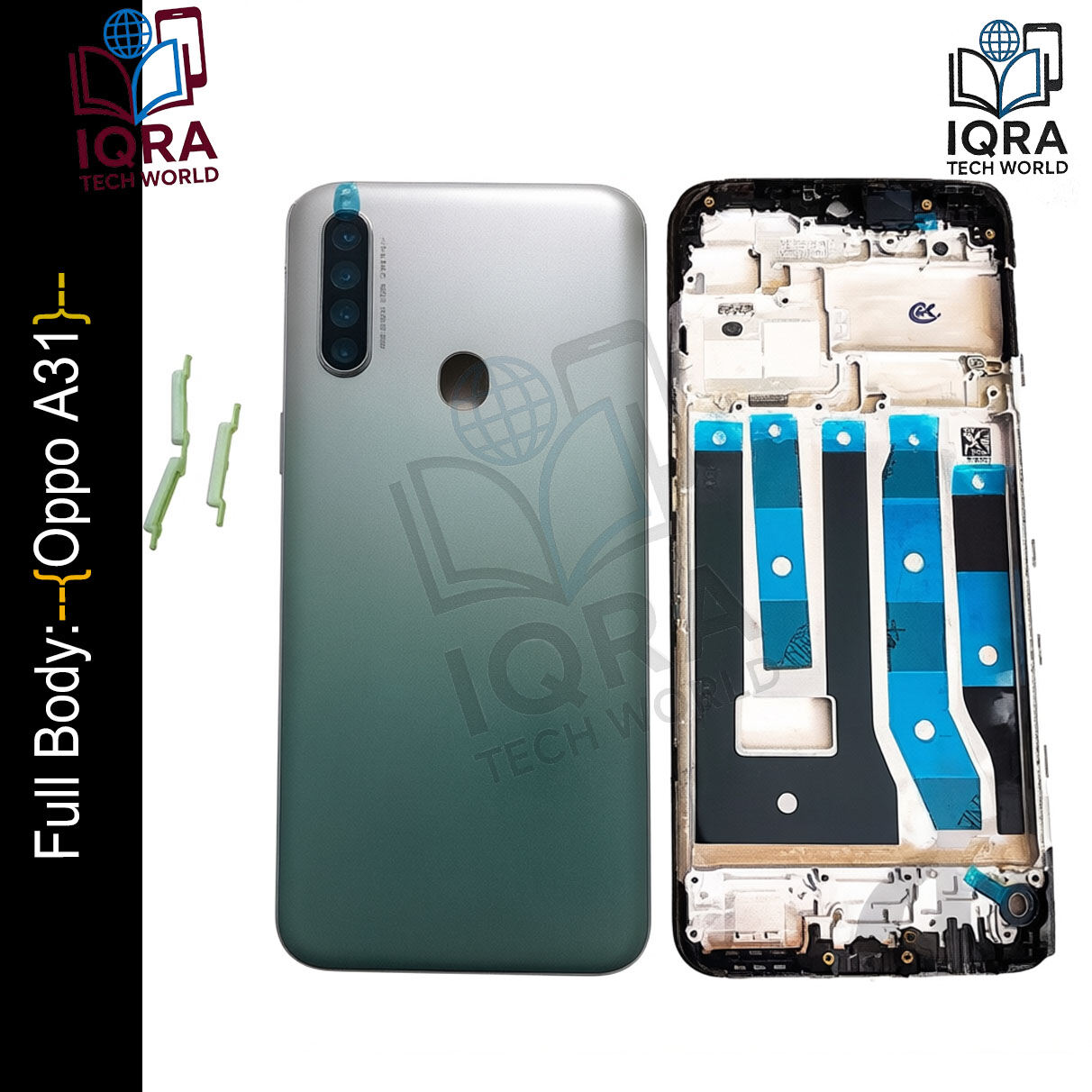 Oppo A31 Full Body Housing / Middle Frame Chassis with Back Panel(Green) Replacement Parts Price in Bangladesh - Mobile.com.bd