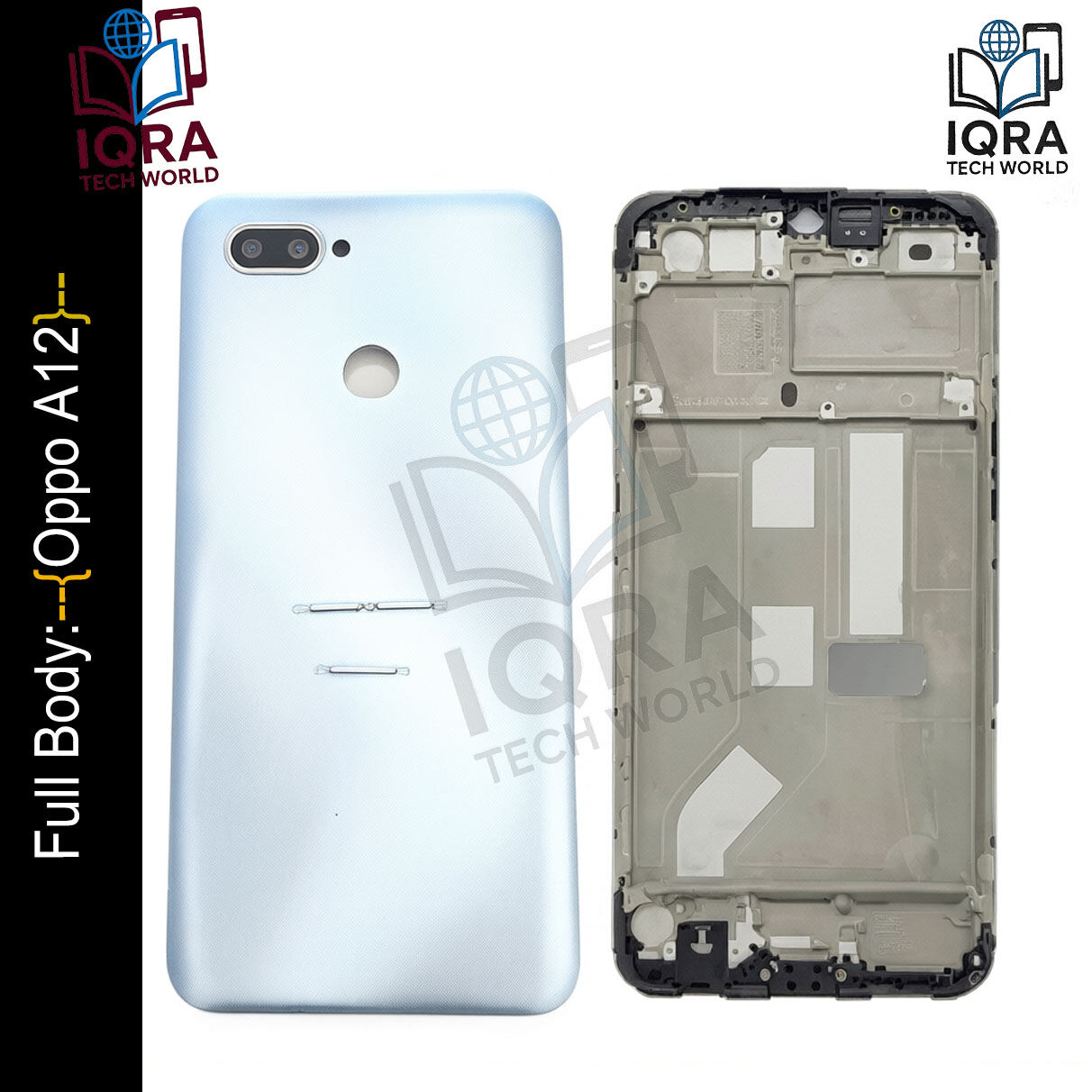 Oppo A12 Full Body Housing / Middle Frame Chassis with Back Panel(White) Replacement Parts Price in Bangladesh - Mobile.com.bd