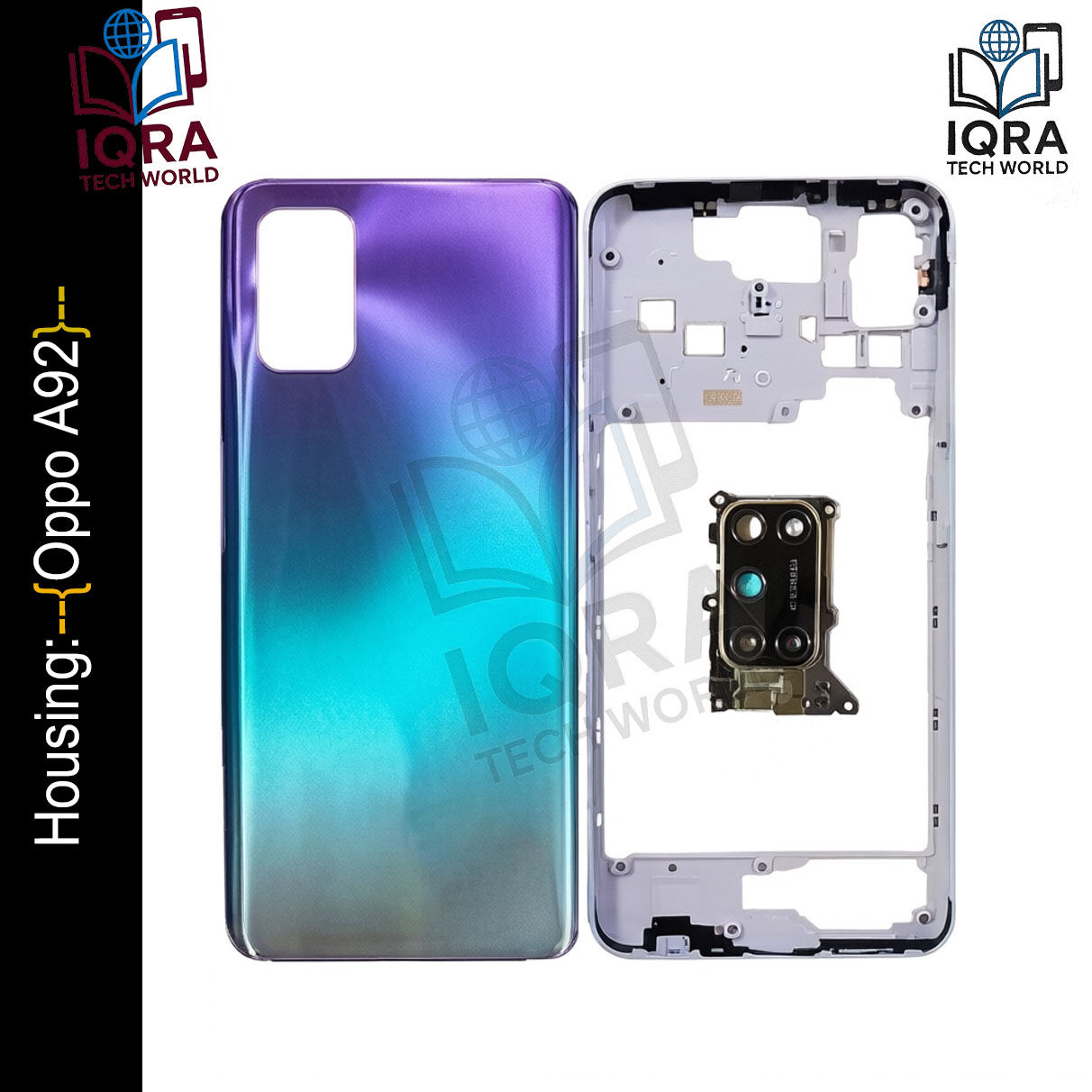 Oppo A92 (Backshell) Back Panel with Side Frame Housing(Purple) Replacement Parts Price in Bangladesh - Mobile.com.bd