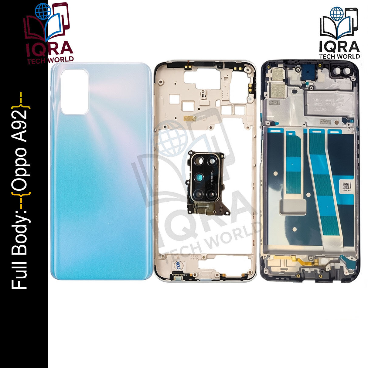 Oppo A92 Full Body Housing / Middle Frame Chassis with Back Panel(White) Replacement Parts Price in Bangladesh - Mobile.com.bd