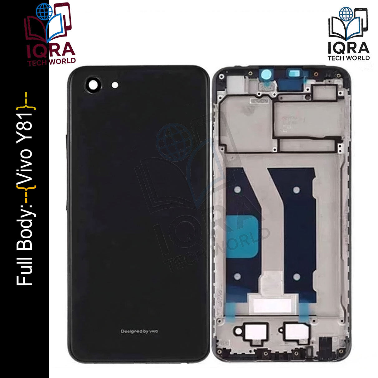 Vivo Y81 Full Body Housing / Middle Frame Chassis with Back Panel(Black) Replacement Parts Price in Bangladesh - Mobile.com.bd