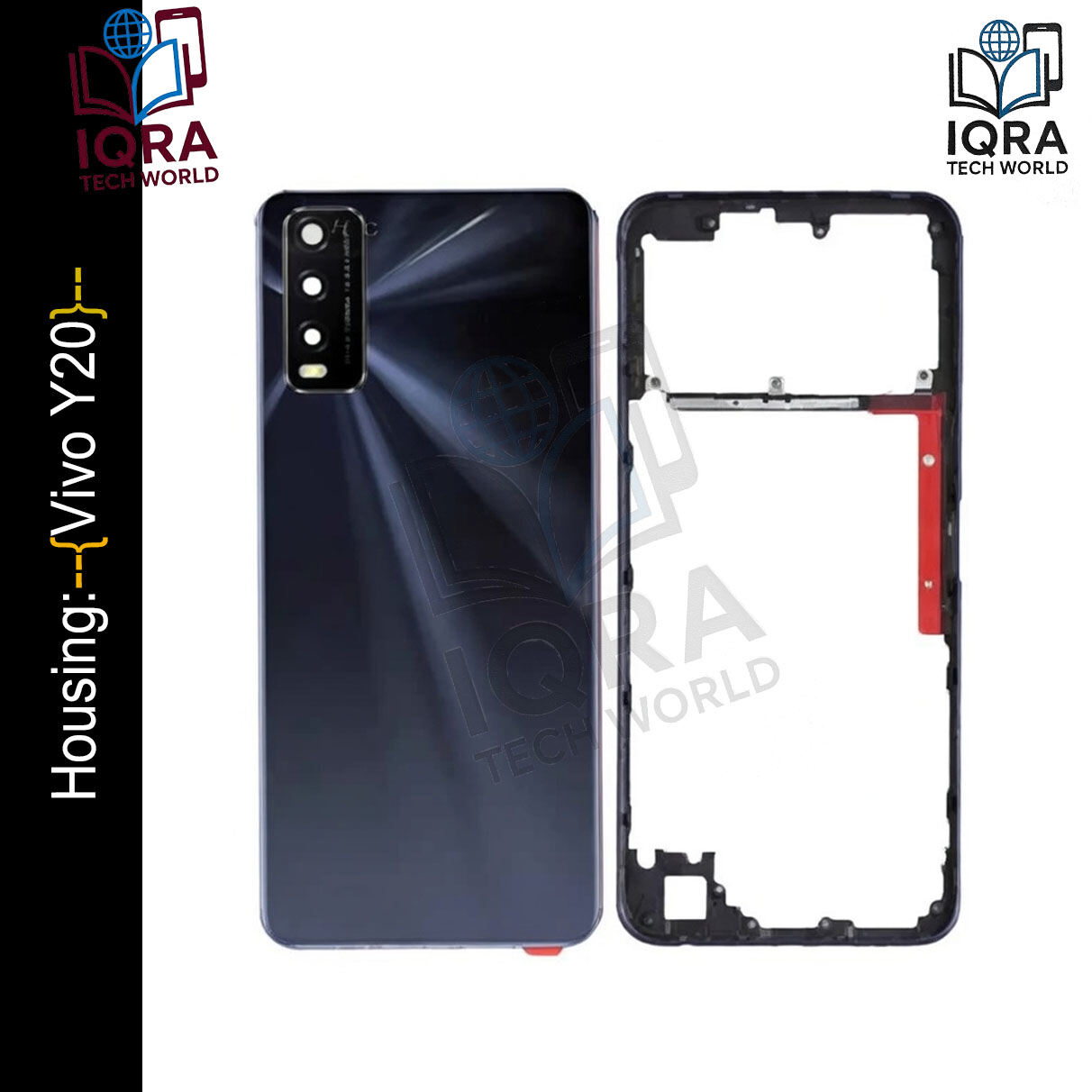 Vivo Y20 (Backshell) Back Panel with Side Frame Housing(Black) Replacement Parts Price in Bangladesh - Mobile.com.bd