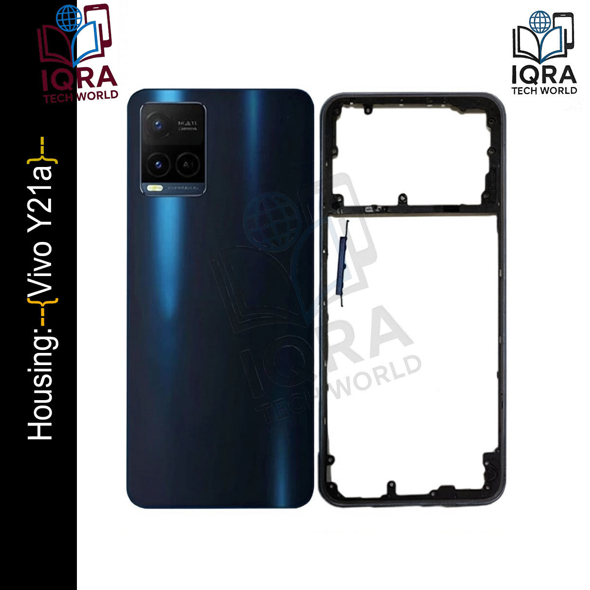 Vivo Y21a (Backshell) Back Panel with Side Frame Housing(Blue) Replacement Parts Price in Bangladesh - Mobile.com.bd