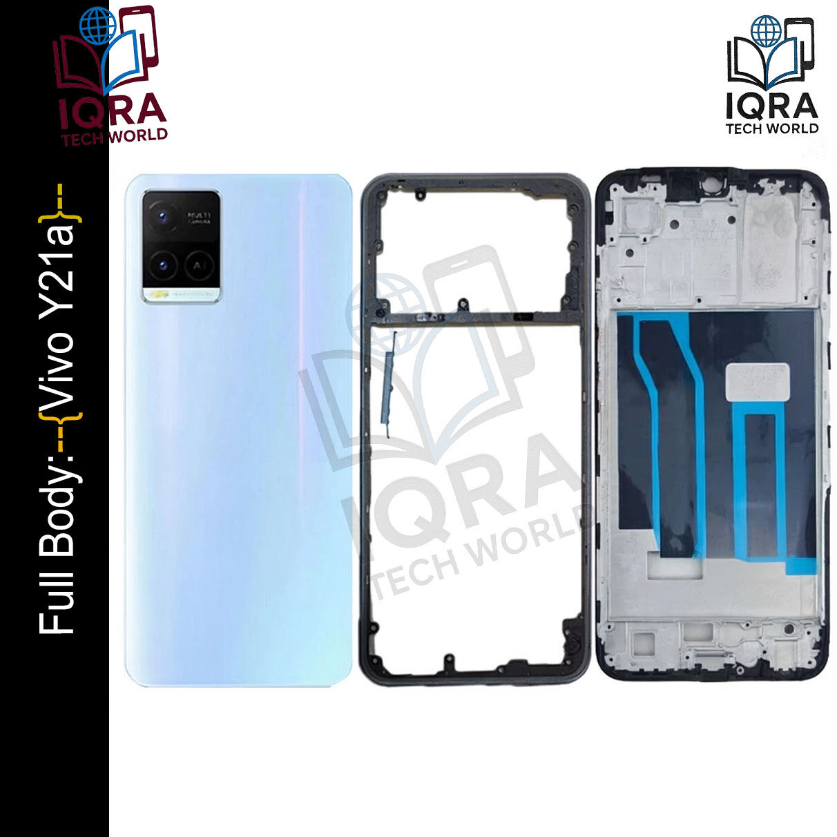Vivo Y21a Full Body Housing / Middle Frame Chassis with Back Panel(Green) Replacement Parts Price in Bangladesh - Mobile.com.bd