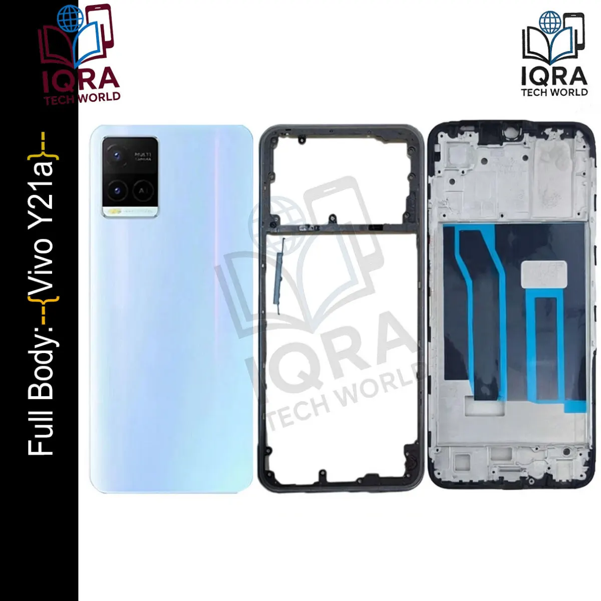 Vivo Y21a Full Body Housing / Middle Frame Chassis with Back Panel(Green) Replacement Parts Price in Bangladesh - Mobile.com.bd