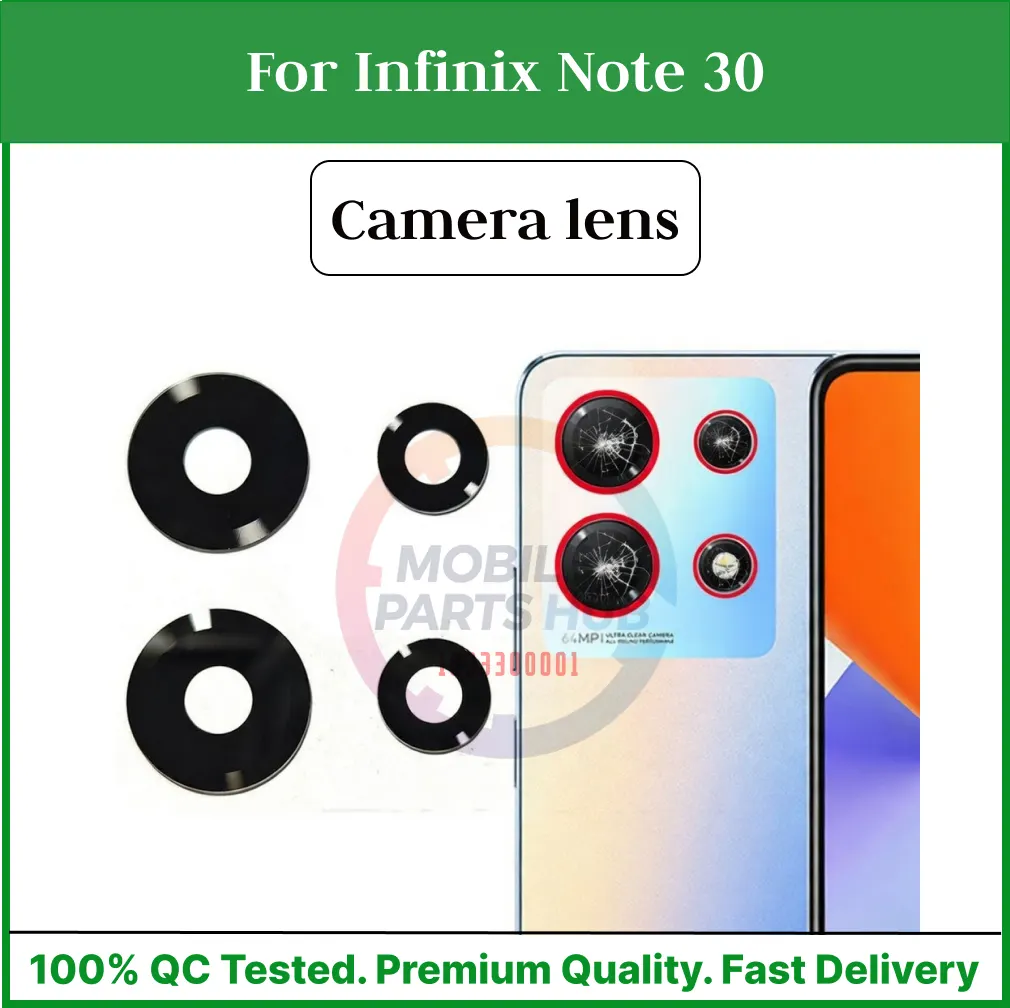 Camera Main Glass Lens  For Infinix Note 30 Replacement Part (Not Tempered Camera Glass Protector) - Price in Bangladesh