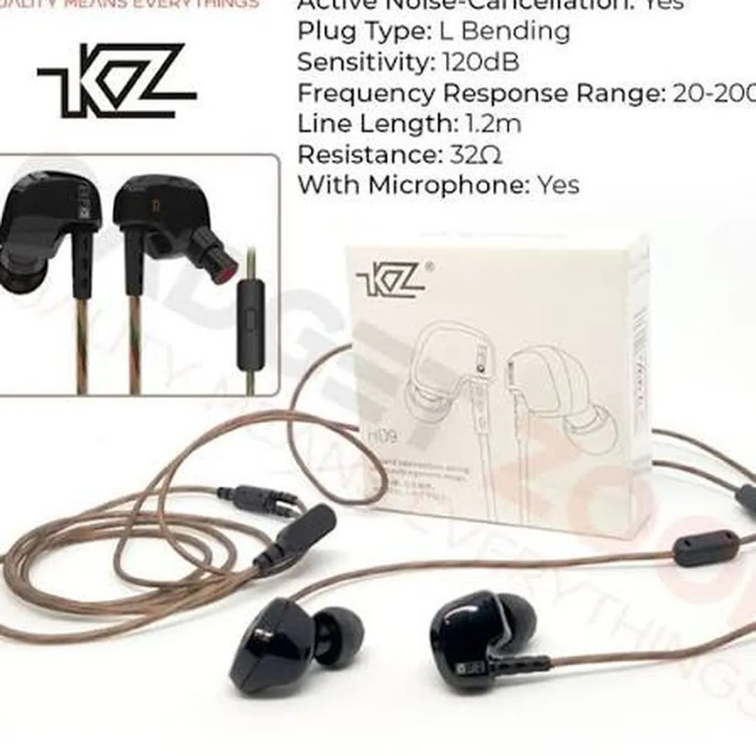 KZ HD9 Earphones HiFi Sport Earbuds Copper Earhook ear Headphones In Ear Earphone For Running With Microphone game Headset - Ear Phone Earphones & Headphones Price in Bangladesh - Mobile.com.bd