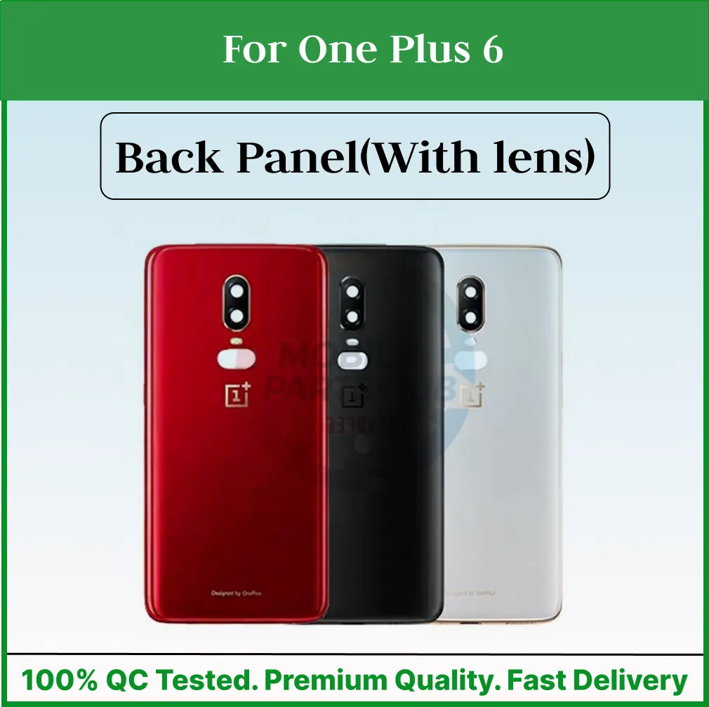 For one Plus 6 Back Panel/Backshell/ Casing +Camera Lens With Logo-All Colors Available Back Panels & Housings Price in Bangladesh - Mobile.com.bd
