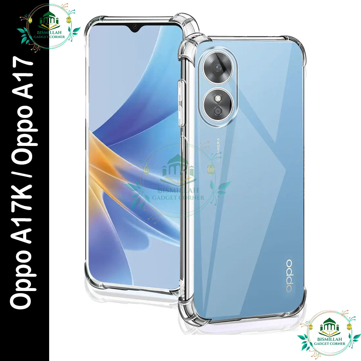 Transparent back cover For Oppo A17K / Oppo A17 Luxury transparent Protect Back Cover Soft Case
