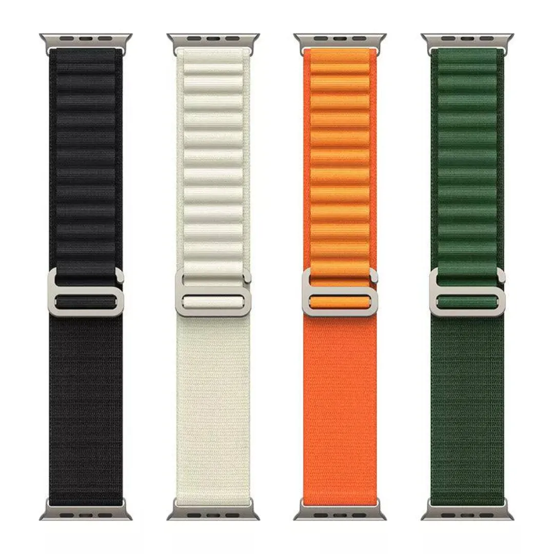 Black Color Apple Watch Ultra 42Mm 44Mm 45Mm 49Mm Smart Watch Series 8 Nylon Alpine Loop Band Strap - Watch Strap - Smart Watch Belt (Only Belt) - Price in Bangladesh