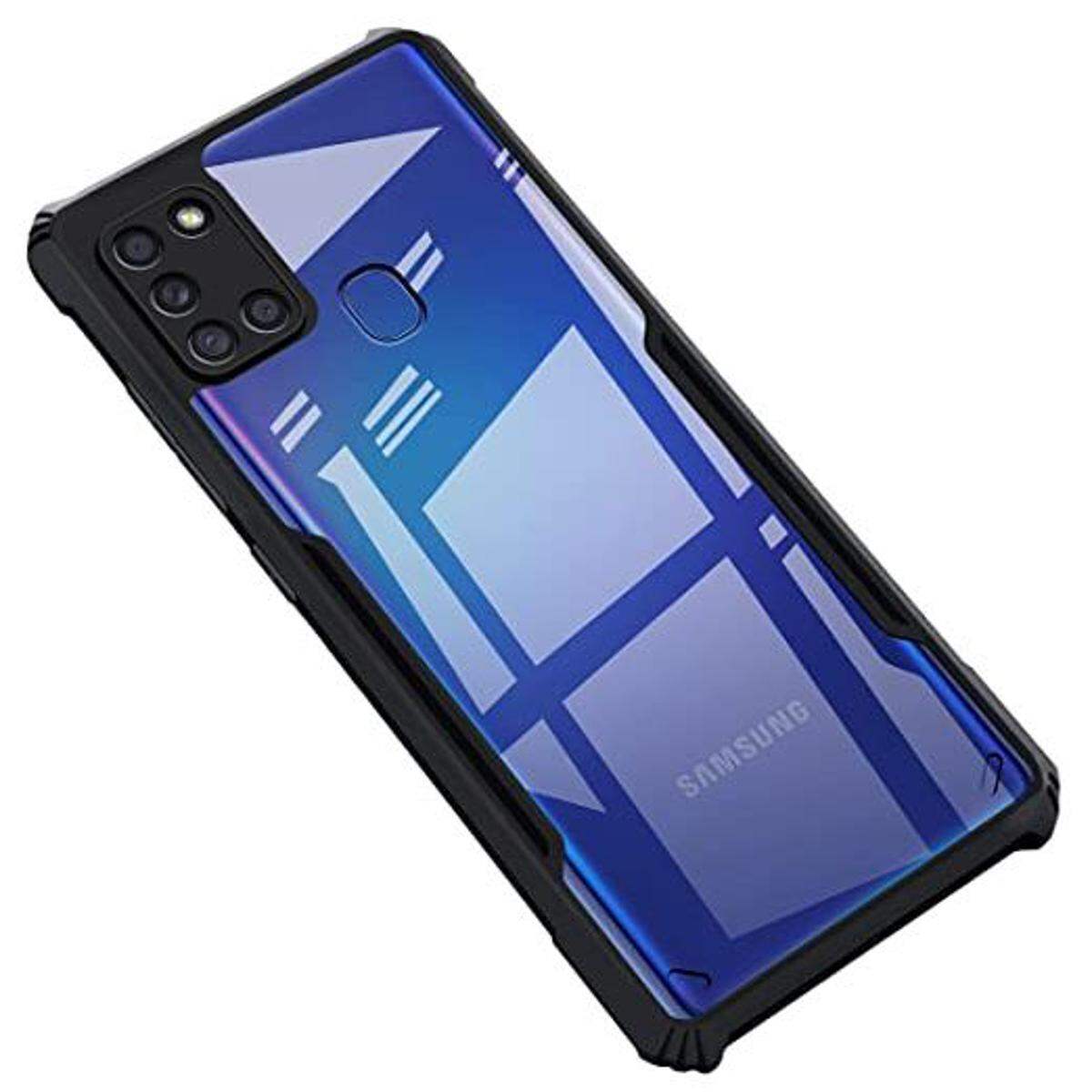 For Samsung Galaxy A21S Shockproof TPU Bumper Hard Clear Acrylic Mobile Phone Case For Samsung A21S Back Cover (Back Case Cover For Smartphone)