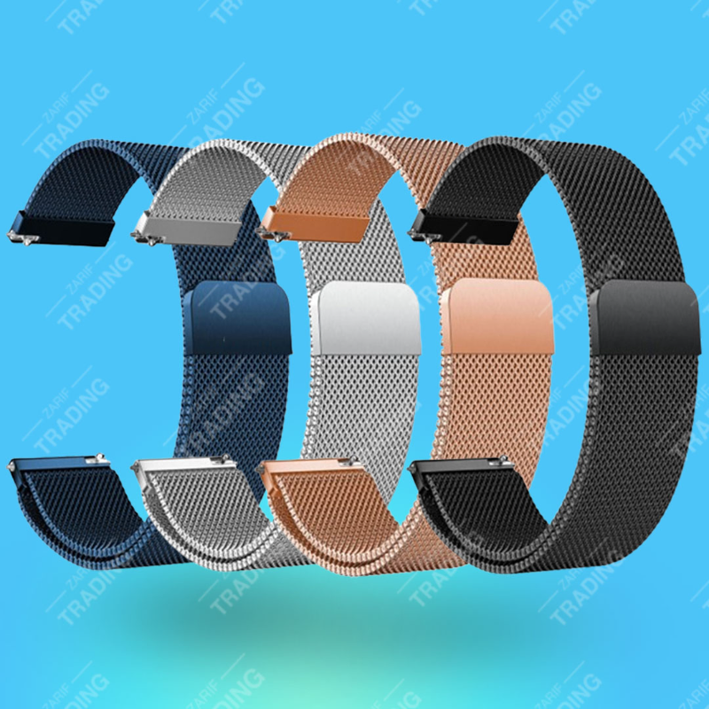 22mm Milanese Magnetic Stainless Steel Watch Strap Universal Flat Head Mesh Band Quick Release Metal Wristband for Square Smartwatches Watch Straps & Bands Price in Bangladesh - Mobile.com.bd