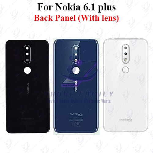 For Nokia 6.1 Plus Back Panel/Backshell/ Casing +Camera Lens With Logo-All Colors Available Price in Bangladesh - Mobile.com.bd