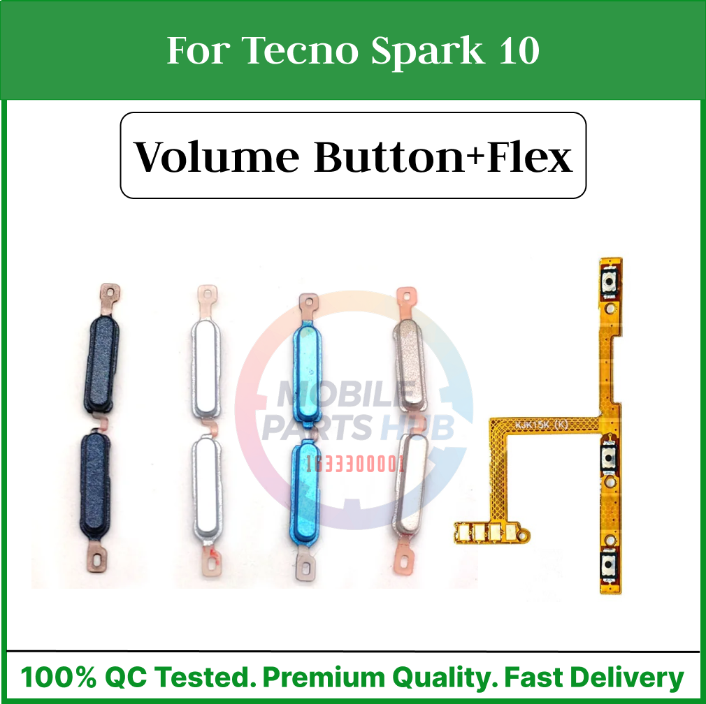 Tecno Spark 10 Power on / off Switch Button Side Volume Up Down Buttons +Flex Cable Replacement Parts Mobile Parts & Accessories Price in Bangladesh - Mobile.com.bd